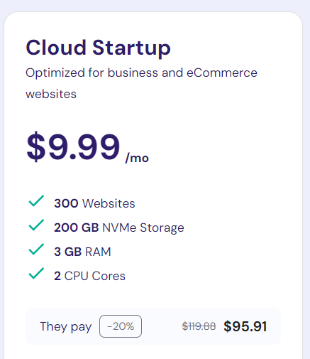 Cloud startup